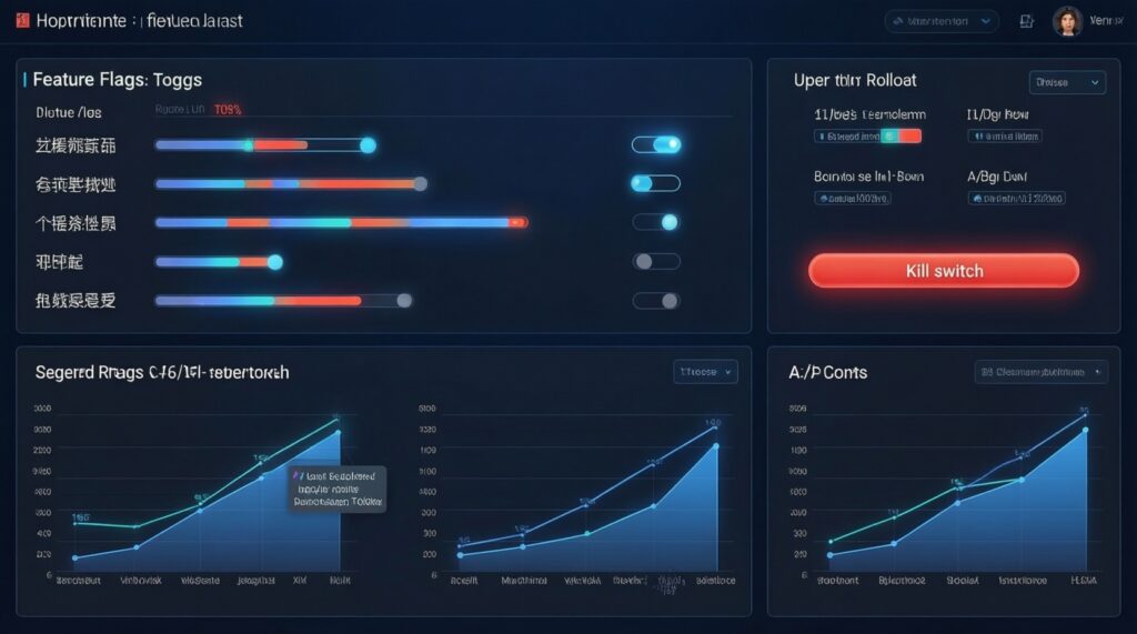 Как организовать релизы: feature flags, canary, blue-green и rollback - иллюстрация
